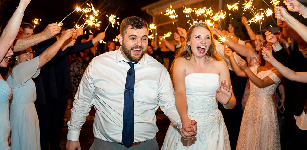 Lehigh Valley Wedding Photographer Captures Sparkler Sendoff